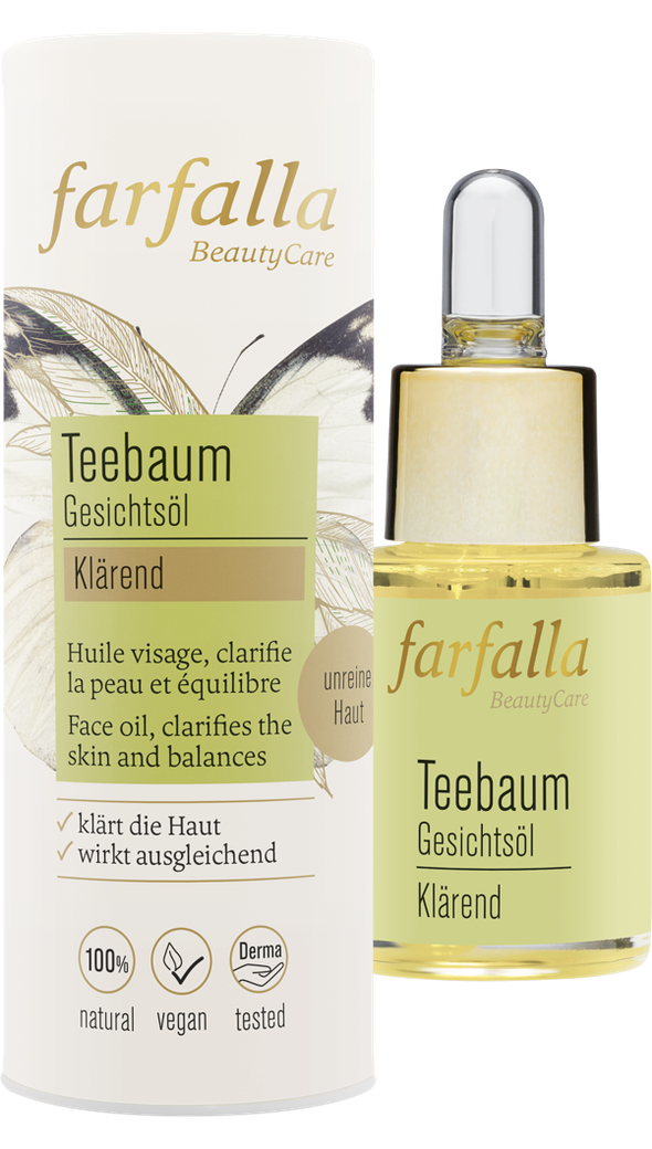 Farfalla Gesichtsöl Teebaum klärend (15ml)