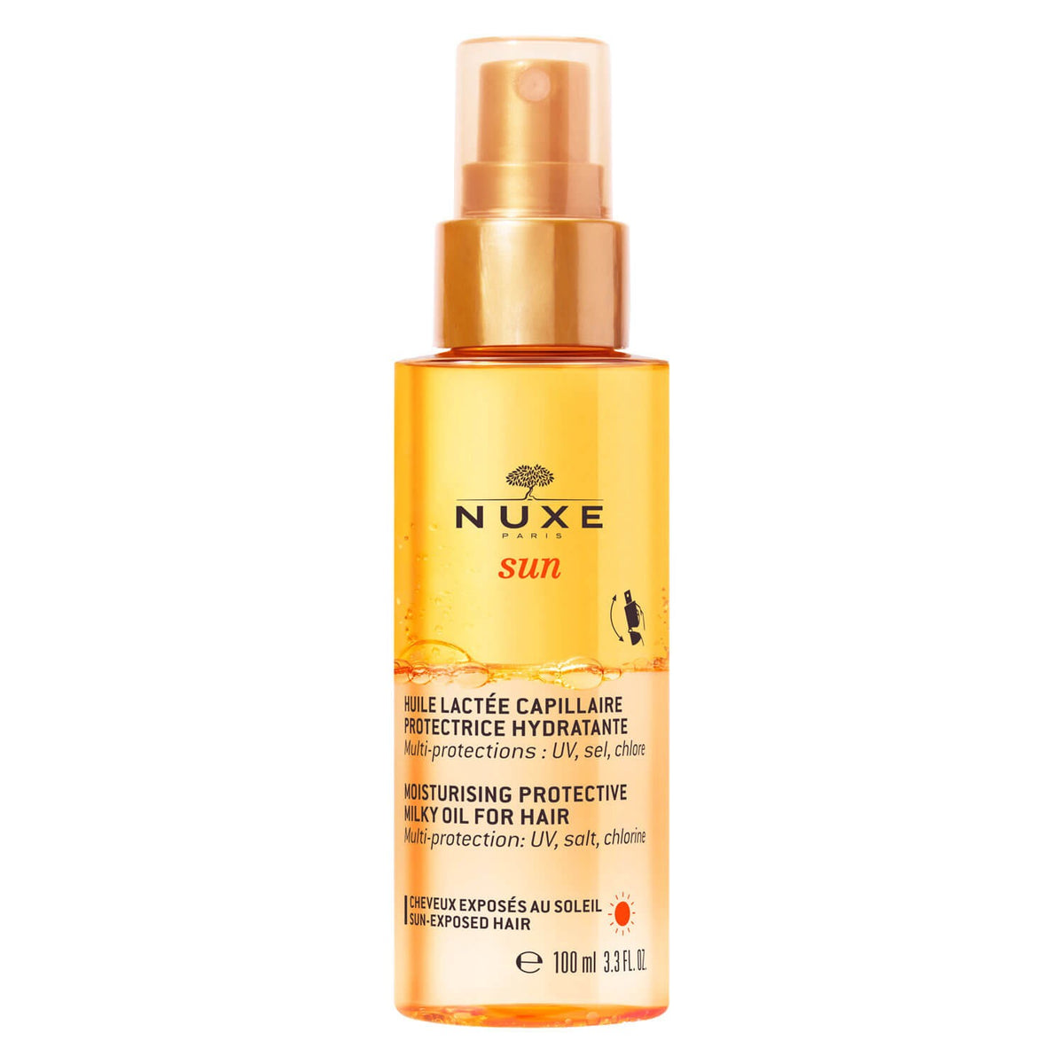 NUXE SUN Huile Lactée Capillaire Protectrice Spray (100ml)