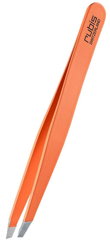 RUBIS Pinzette schräg pastellorange Inox (1 Stk)