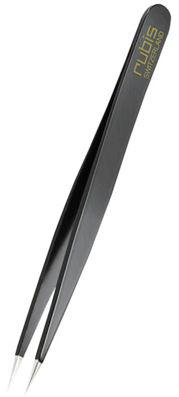 RUBIS Pinzette spitz schwarz (1 Stk)