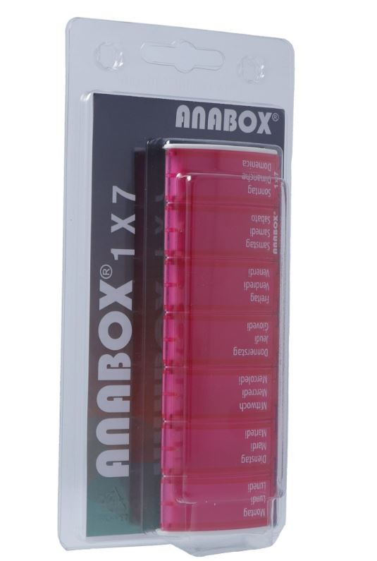 Anabox Medidispenser 7 Tage pink im Blister (1 Stk)