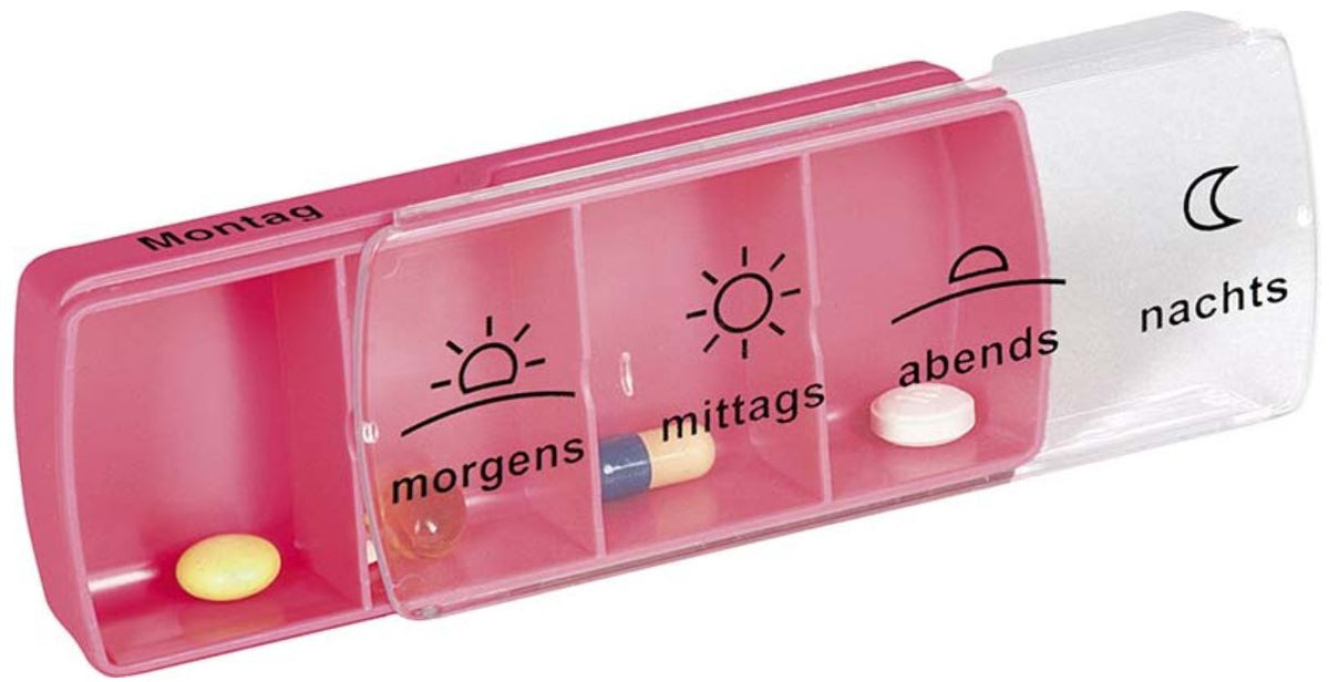 Anabox Medidispenser 7 Tage pink im Blister (1 Stk)