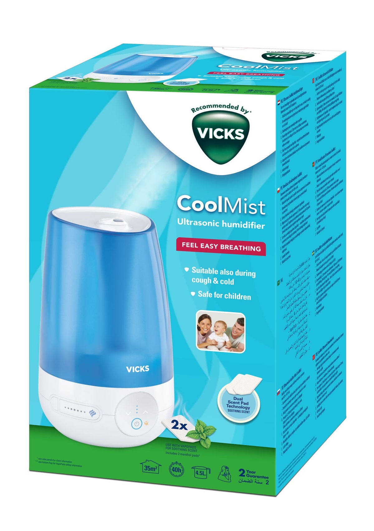 VICKS Mini Kaltluft Ultraschall-Luftbefeuchter VUL565E (1 Stk)