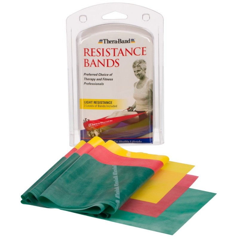 TheraBand Übungsbänder Set 3x1.5m leicht (3 Stk)