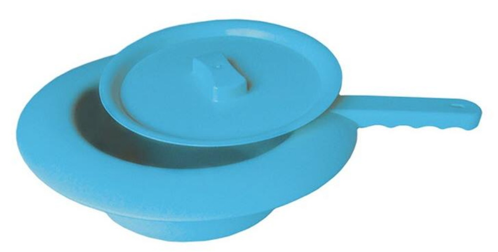 SUNDO Steckbecken ø31cm blau mit Griff und Deckel (1 Stk)