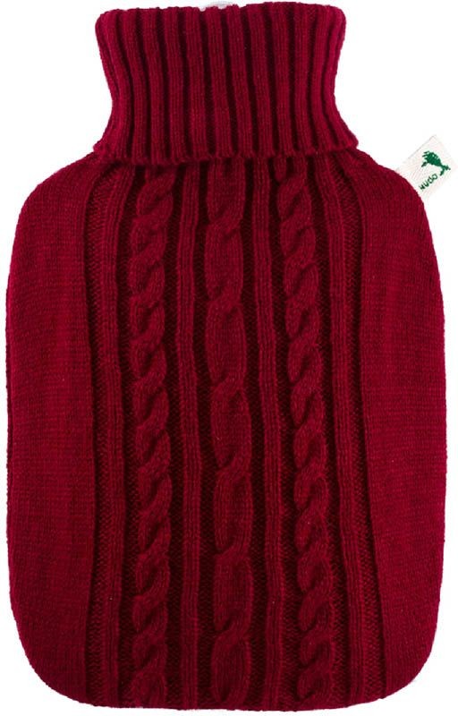 FROSCH Wärmflasche PVC 1.8l Strickbezug rot (1 Stk)