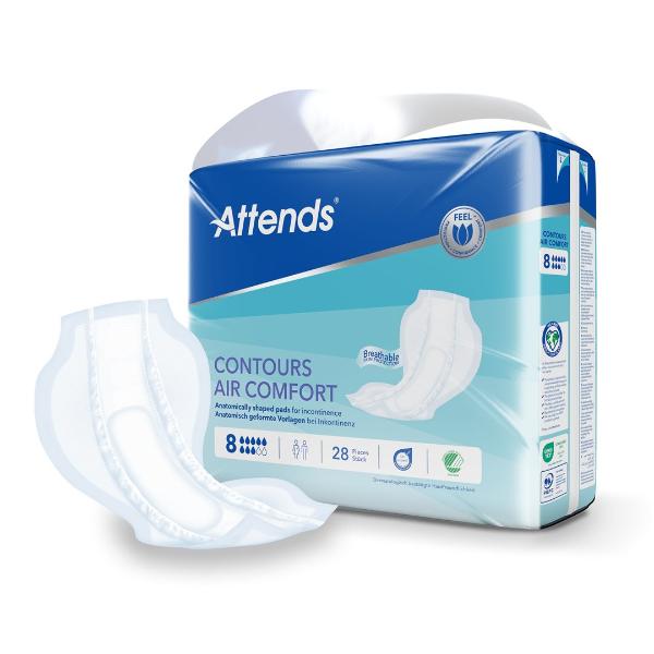 Attends Contours Air Comfort 8 Protections (28 pces)