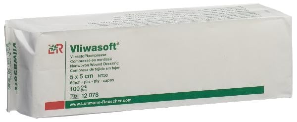 Vliwasoft Vliesstoffkompresse 5x5cm, 6-lagig (100 Stk)