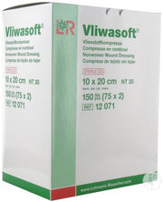 Vliwasoft Vliesstoffkompresse 10x20cm, 4-lagig (75 x 2 Stk)