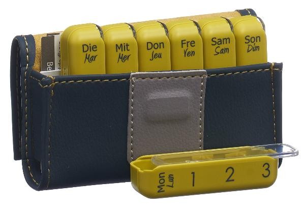 PiLBOX Mini Wochenpillenspender DE/FR grau (1 Stk)