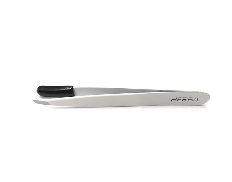 Herba Pinzette schräg Inox weiss (1 Stk)
