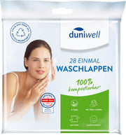 duniwell Einmal-Waschlappen 6-lagig kompostierbar (28 Stk)