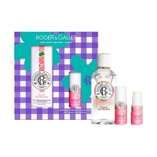 ROGER & GALLET Fleur de Figuier Geschenkset Eau Parfumée 100ml und Parfum Solide Rose 5g (1 Set)
