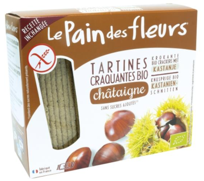 Le Pain des fleurs Blumenbrot Knusprige Bio Kastanien-Schnitten (300g)