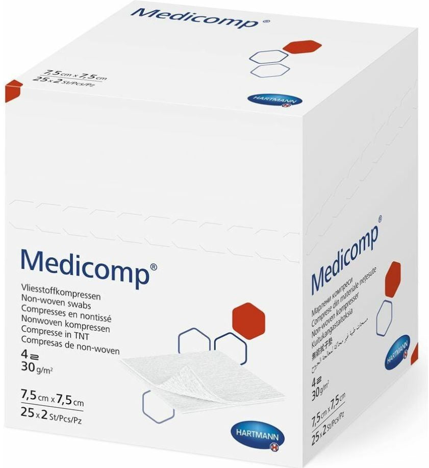 Medicomp Bl 4 fach S30 7.5x7.5cm steril (25x2 Stk)