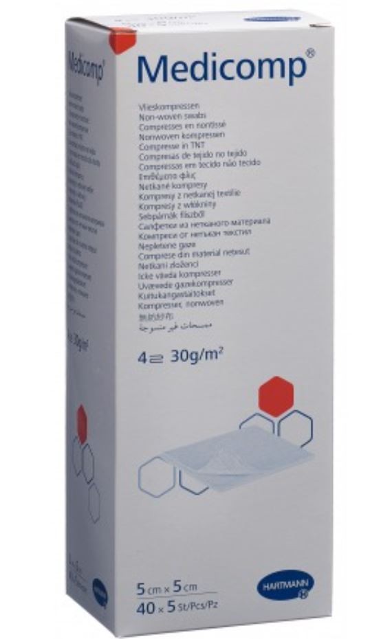 Medicomp Bl 4 fach S30 5x5cm steril (40x5 Stk)