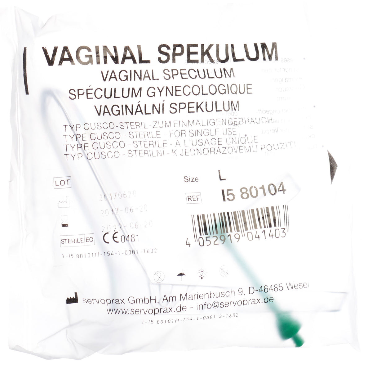 Cusco Speculum Disposable Plastic sterile L (30mm)