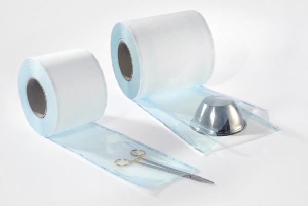 Stericlin Rouleau transparent avec soufflets latéraux 200x50mmx100m (1 rouleau)