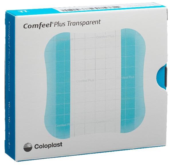 Comfeel Plus Transparent Hydro Verband 10x10cm (10 Stk)