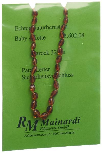 Mainardi Natur Bernstein 32cm Barock Sicher-Verschluss (1 Stk)