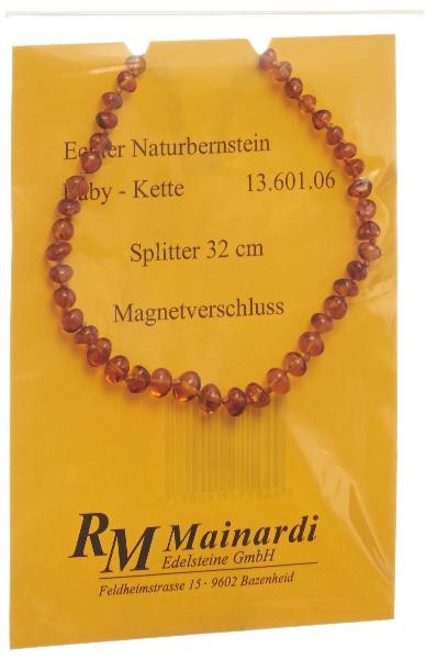 Mainardi Natur Bernstein 32cm Splitt Magnetverschluss (1 Stk)