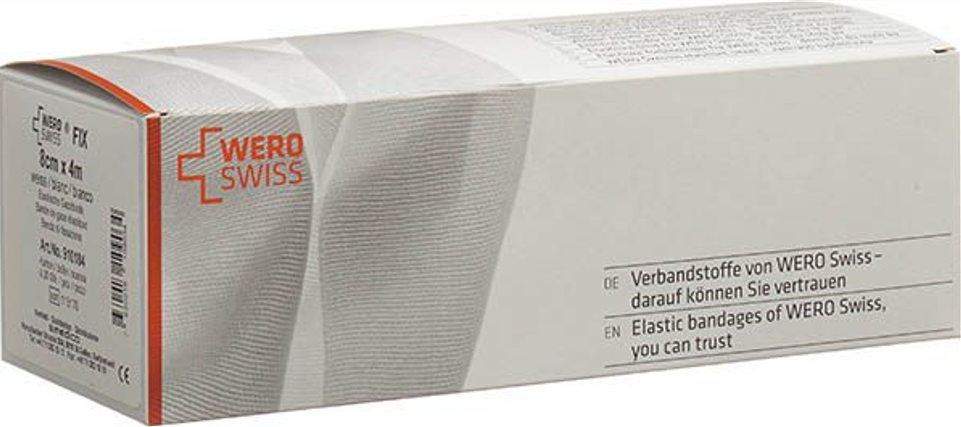 WERO SWISS Fix elastische Gazebinde 4mx8cm weiss (20 Stk)