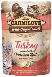 CARNILOVE Adult Pouch Ragout Truthahn mit Baldrianwurzel (24x85g)