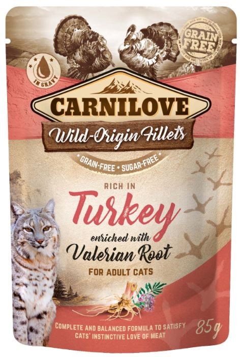 CARNILOVE Adult Pouch Ragout Truthahn mit Baldrianwurzel (24x85g)