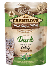 CARNILOVE Adult Pouch Ragout Ente mit Katzenminze (24x85g)