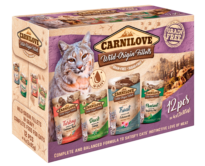 CARNILOVE Adult Pouch Ragout Multipack mit 4 Sorten (12x85g)