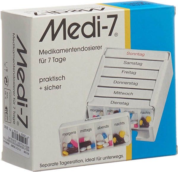 Sahag Medi-7 Medidosierer 7 Tage 4 Fächer weiss Deutsch (1 Stk)