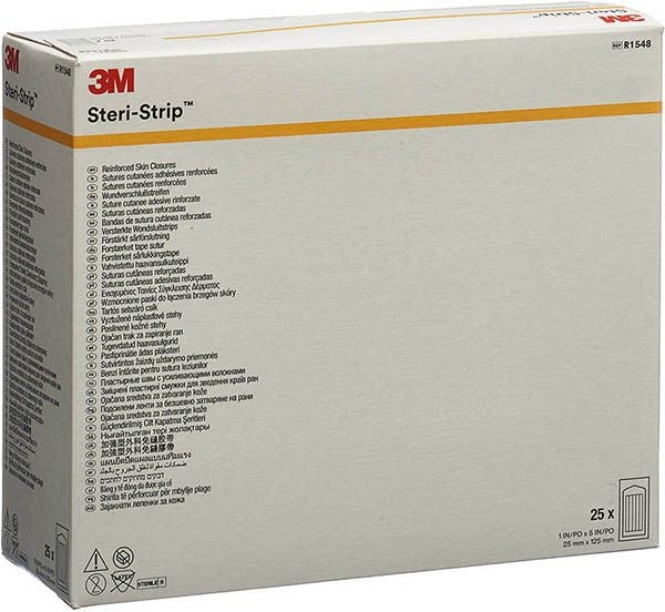 3M Steri-Strip 25x125mm weiss verstärkt (25x4 Stk)