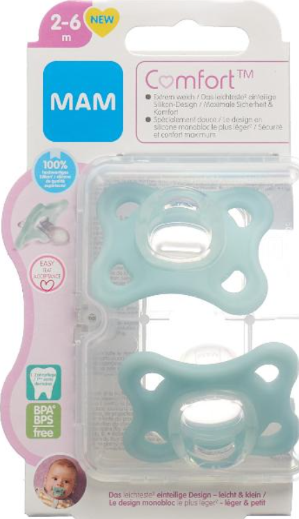 MAM Comfort Nuggi Silikon 2-6M (2 Stk)