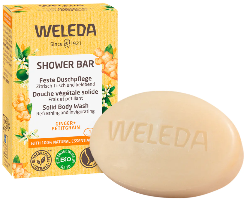 Weleda Shower Bar Feste Duschpflege Ginger + Petitgrain (75g)