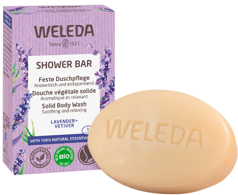 Weleda Shower Bar Feste Duschpflege Lavender + Vetiver (75g)