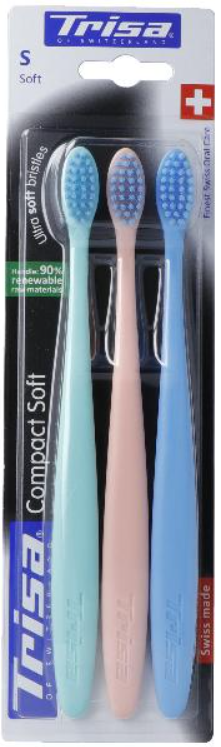 Trisa Zahnbürsten Compact Soft Trio (3 Stk)