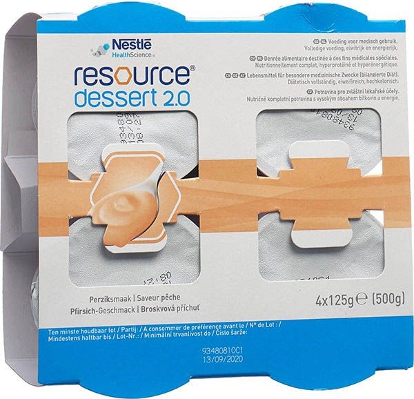 Nestlé Resource Dessert 2.0 Pfirsich (4x125g)