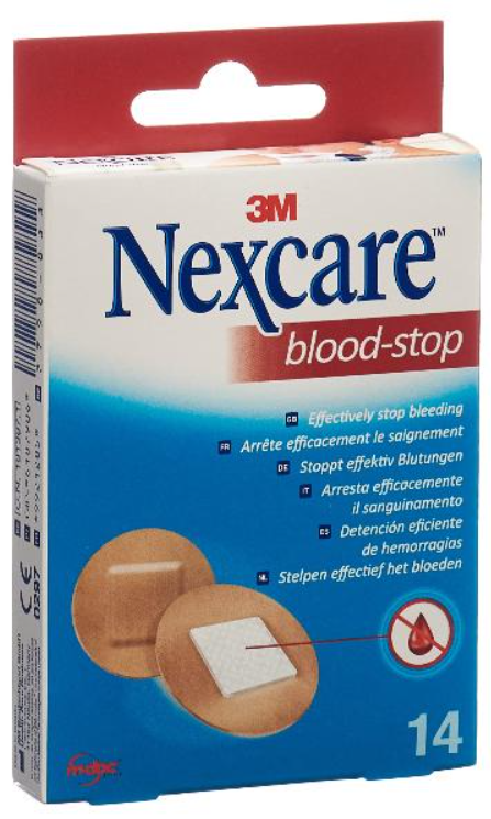 3M Nexcare blood-stop Pflaster rund (14 Stk)