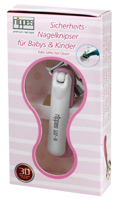 Nippes Sicherheits-Nagelknipser für Babys & Kinder rosa (1 Stk)