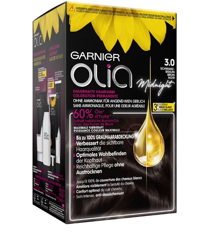 Garnier Olia Haarfarbe 3.0 Schwarzbraun (1 Stk)