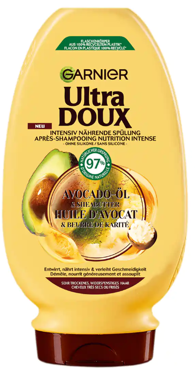 GARNIER Ultra DOUX Intensiv Nährende Spülung Avocado-Öl & Sheabutter (250ml)