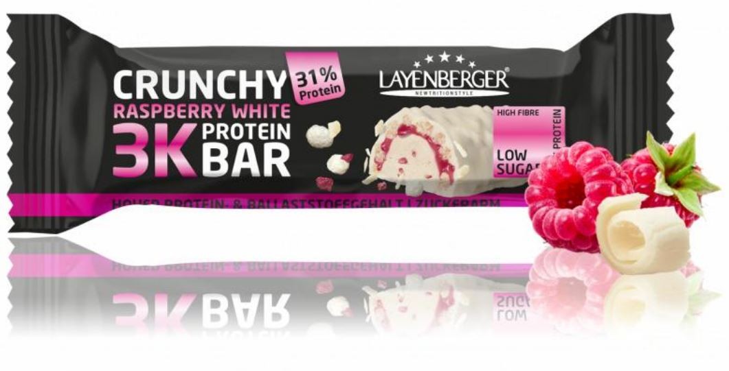 Layenberger 3K Protein Riegel Crunchy Raspberry white (45g)