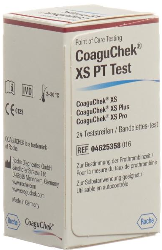 CoaguChek XS PT Teststreifen (24 Stk)