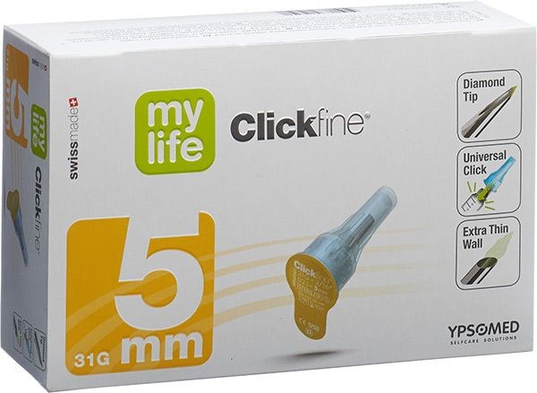 Mylife Clickfine Pen Nadeln 5mm 31G (100 Stk)
