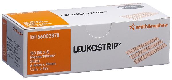 Leukostrip Wound Closure Strips 6.4mm x 76mm (50x3 pcs)