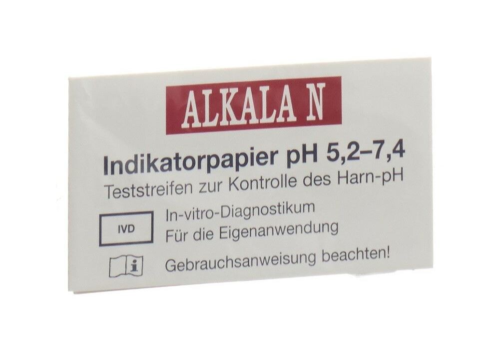 Alkala N Indikatorpapier pH 5.2-7.4 (1 Stk)