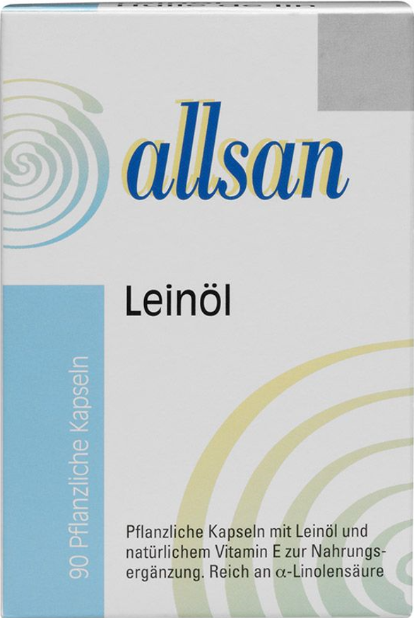 Allsan Leinöl pflanzliche Kapseln (90 Stk)