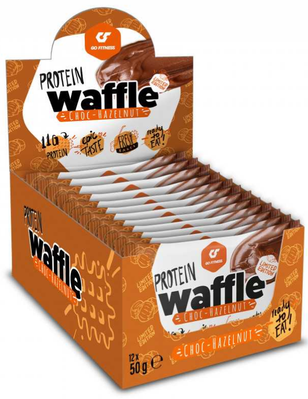 GO FITNESS Protein Waffle Choc - Hazelnut (12x50g)