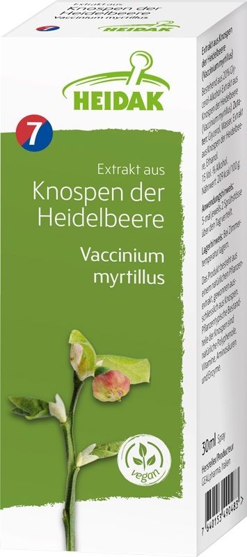 HEIDAK Knospe Heidelbeere Vaccinium myrtillus Glycerin Mazerat (30ml)