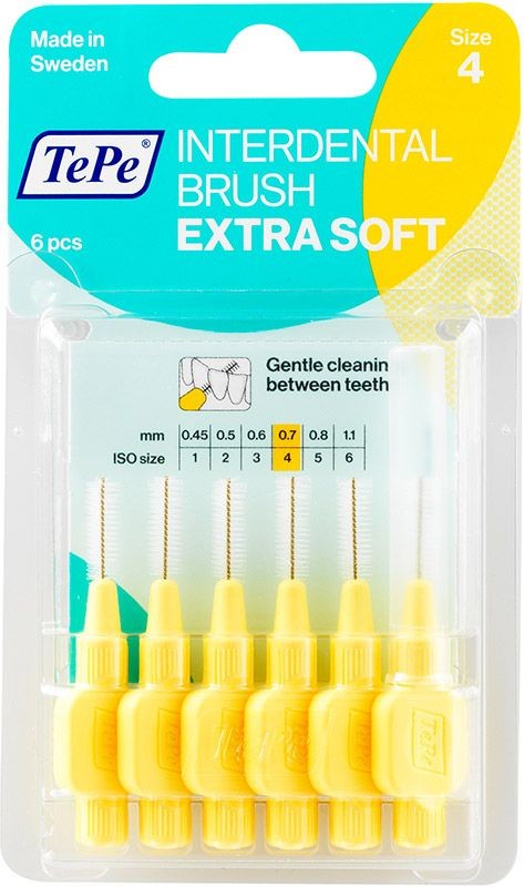 TePe Interdental Brush 0.7mm Extra Soft gelb (6 Stk)